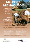 Plakat Tag der Archäologie 2003